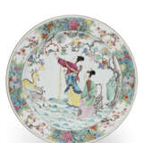 A LARGE FAMILLE ROSE DISH - photo 1