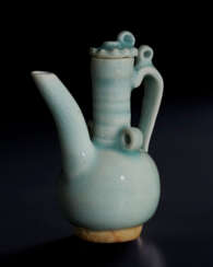 A SMALL QINGBAI EWER-FORM WATER DROPPER AND COVER