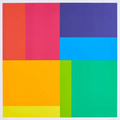 Bewegung von acht Farben um eine Achse