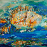 A Fish over the City 2 Canvas on the subframe Acrylic on canvas Abstract Expressionism Georgia 2012 - photo 1