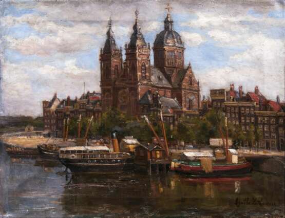 Prins Hendrikkade mit St. Nicolas-Kirche in Amsterdam. Zethraeus Agathe - photo 1