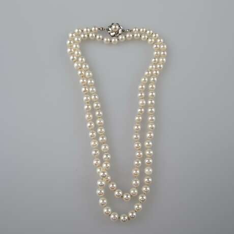Perlenkette mit Goldschließe - photo 2