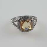 Citrin-Ring mit Diamanten - photo 1