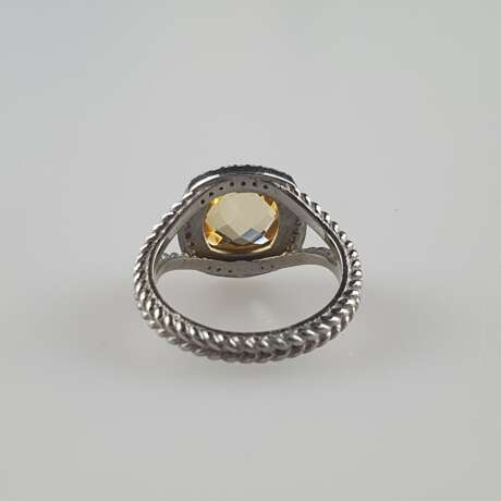 Citrin-Ring mit Diamanten - Foto 5