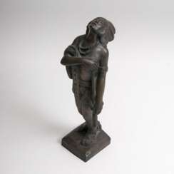 Bronze-Skulptur 'Indianerin'. Perlotti Luis