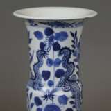 Kleine blau-weiße Vase - Foto 10