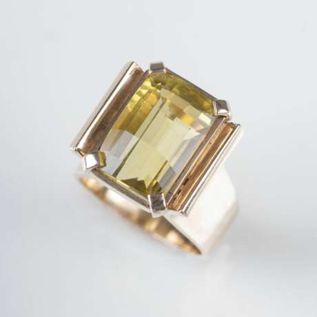 Moderner Lemon-Citrin-Ring - photo 1