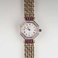 Damen-Armbanduhr mit Diamanten von Geneve