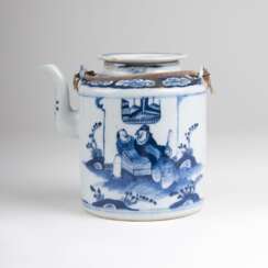 Chinesische Blau-weiß-Teekanne