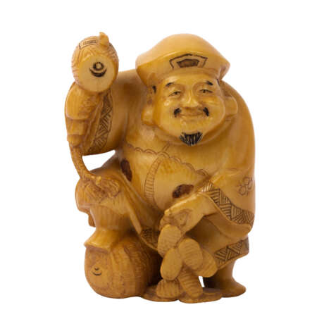 Netsuke des Daikoku aus Elfenbein. JAPAN, um 1930. - Foto 1