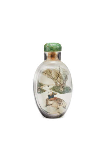 AN INSIDE-PAINTED ROCK CRYSTAL SNUFF BOTTLE - photo 2