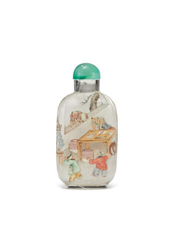 AN INSIDE-PAINTED GLASS SNUFF BOTTLE - photo 2
