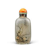 AN INSIDE-PAINTED GLASS SNUFF BOTTLE - фото 2