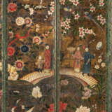 A DUTCH EMBOSSED AND POLYCHROME-PAINTED LEATHER CHINOISERIE EIGHT-LEAF SCREEN - photo 5