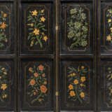 A DUTCH EMBOSSED AND POLYCHROME-PAINTED LEATHER CHINOISERIE EIGHT-LEAF SCREEN - photo 6