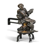 A PAIR OF VICTORIAN PATINATED-BRONZE ANDIRONS - photo 3