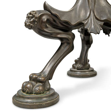 A PAIR OF WILLIAM IV BRONZE COLZA OIL TORCHERES - photo 5