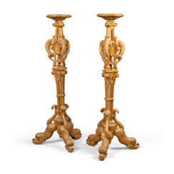 A PAIR OF FRENCH GILTWOOD TORCHERES