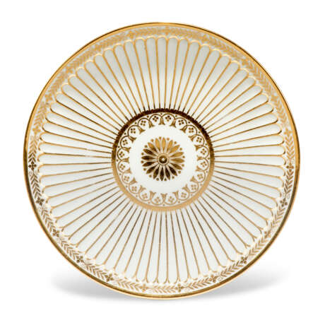 A SEVRES PORCELAIN WHITE AND GOLD COMPOSITE PART COFFEE-SERVICE 'GODRONNEE' - фото 4