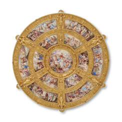 A VIENNESE GILT-METAL AND ENAMEL CHARGER 