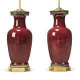 A PAIR OF ORMOLU-MOUNTED CHINESE SANG-DE-BOEUF PORCELAIN BALUSTER VASE LAMPS - photo 2