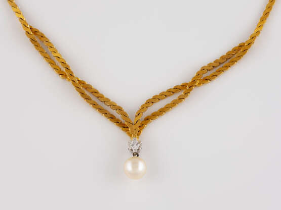 PERL-COLLIER MIT BRILLANT - Foto 1