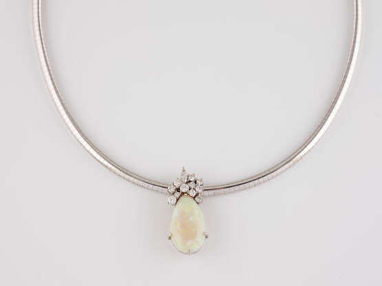 OPAL-DIAMANT-ANHÄNGER MIT KETTE - photo 1