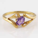 AMETHYST-RING MIT DIAMANTBESATZ - Foto 1