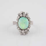 OPAL-RING MIT DIAMANTBESATZ - фото 1