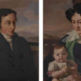 Gemälde paar: Porträt des Herrn. Porträt einer Dame mit Kind - фото 1