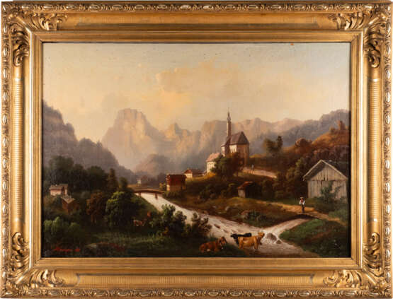 Alpenlandschaft mit einer Kirche - Foto 2
