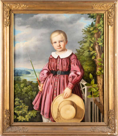 Bildnis eines Kindes vor einer Landschaft stehend - Foto 2
