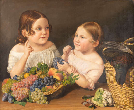 Porträt von zwei Mädchen mit einem Obstkorb (1841) - Foto 1