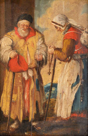 Gemäldepaar: Bettler (nach den Stichen von Jacques Callot, 1592-1635) - Foto 1