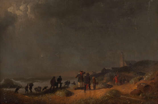 Küstenlandschaft bei Sturm, Katwijk (1848) - фото 1