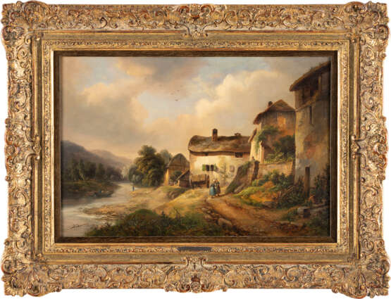 Figuren bei einem Bauernhaus am Fluss (1852) - photo 2