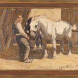 Bauer und Pferde im Stall (1917) - фото 2