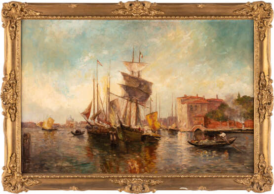Segelschiffe und Gondeln im Hafen von Venedig - фото 2
