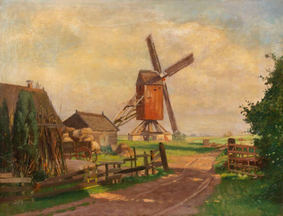 Landschaft mit Mühle in Holland (1890) - Foto 2