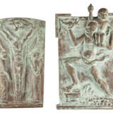 Zwei Reliefs: Heiliger Christophorus mit dem Christusknaben und Kreuzigung Christi - Foto 1