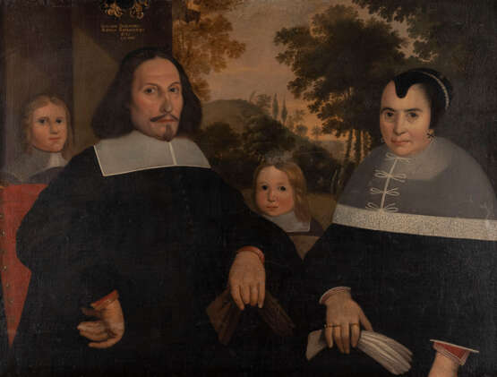 FAMILIENBILDNIS DER FAMILIE GORGEN GFASSER UND ANNA REINARTZ MIT IHREN BEIDEN KINDERN, 1664 - Foto 1