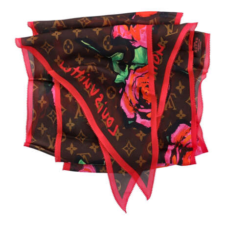 LOUIS VUITTON Tuch "ROSES BY STEPHEN SPROUSE". - фото 2