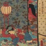 Utagawa Toyokuni II: 3 Farbholzschnitte - photo 2