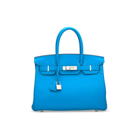 A LIMITED EDITION BLEU ZANZIBAR & MALACHITE TOGO LEATHER VERSO BIRKIN 30 WITH PALLADIUM HARDWARE - photo 1