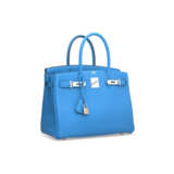 A LIMITED EDITION BLEU ZANZIBAR & MALACHITE TOGO LEATHER VERSO BIRKIN 30 WITH PALLADIUM HARDWARE - photo 2