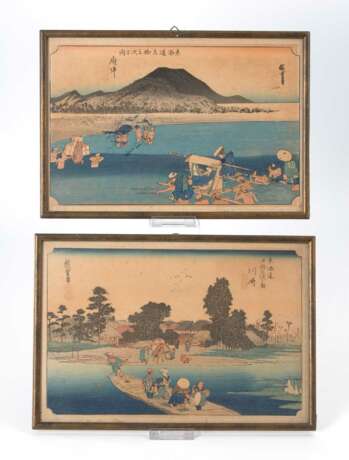 Utagawa Hiroshige: 2 Blätter aus "Die 5 - photo 1