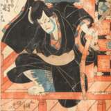 Utagawa Kunisada I: Samurai über ein Ge - Foto 1