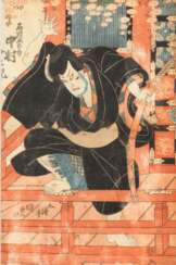 Utagawa Kunisada I: Samurai über ein Ge