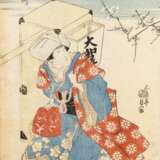 Utagawa Kunisada: 2 Farbholzschnitte. - Foto 1