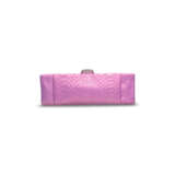 A MATTE PINK PYTHON CLUTCH WITH PINK CRYSTAL CLASP - photo 1